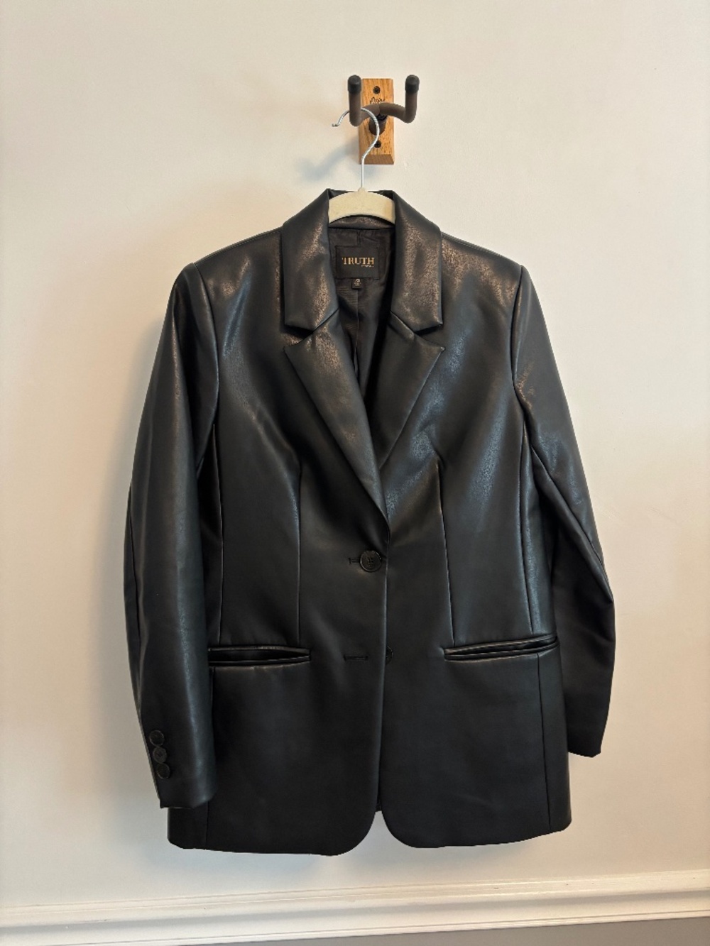 Truth faux leather blazer